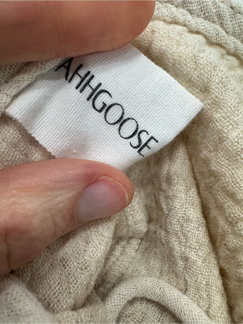 Bahhgoose Rose Dress Linen Cotton In Wheat Size S/M Vguc — image 7 of 8